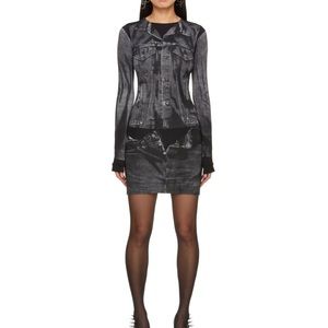 Jean Paul Gaultier Black Trompe L'œil Minidress used